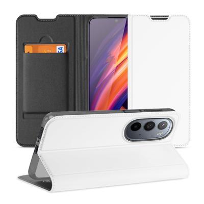 Standcase Hoesje Motorola Edge 30 Pro Wit met Pashouder Standcase Hoesje Motorola Edge 30 Pro Wit met Pashouder