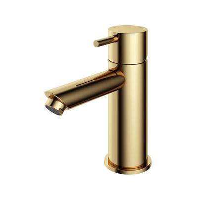 Wastafelmengkraan Hotbath Cobber 1-hendel Recht 14.3 cm Gepolijst Messing Living Colours