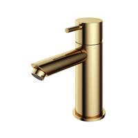 Wastafelmengkraan Hotbath Cobber 1-hendel Recht 14.3 cm Gepolijst Messing Living Colours - thumbnail