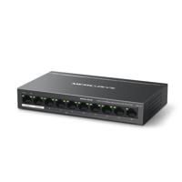 MERCUSYS - 10-poorts 10/100 Mbps computer switch met 8 PoE+PoE+65W poorten, compatibel met 802.3af/at PDs, energiebeheer, metalen behuizing, plug & play, geen configuratie nodig - thumbnail