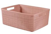 Curver Opbergmand Jute-Look 12L Roze - thumbnail