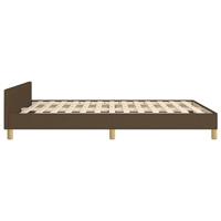Bedframe zonder matras stof donkerbruin 140x190 cm - thumbnail