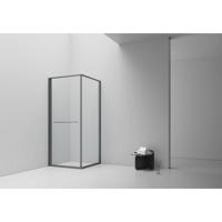Aloni Inslide Douchecabine - 90x90x200cm - veiligheidsglas - 6mm - omkeerbaar - gunmetal DW-9090GG - thumbnail