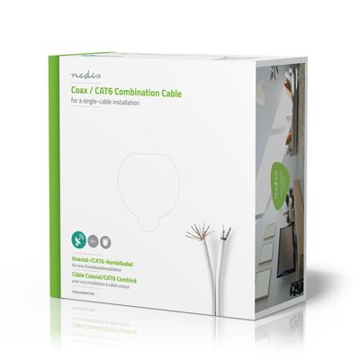 Nedis IEC CAT6 Combikabel | RG59 | Eca | 25 m | Wit | 1 stuks - CSGG4500WT250 CSGG4500WT250