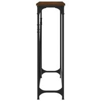 Wandtafel 102x22,5x75 cm bewerkt hout bruin eikenkleur - thumbnail