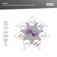 Digitus A-CC-VI A-CC-VI Gekleurde clips voor patchkabel Violet - thumbnail