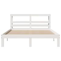 Bedframe met hoofdeinde zonder matras 120x200 cm wit - thumbnail