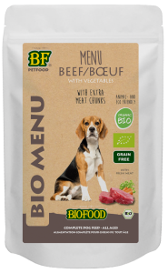 BF Petfood Biofood Organic Rund Bio Menu natvoer hond (zakjes 150 gram) 2 x (15 x 150 g)