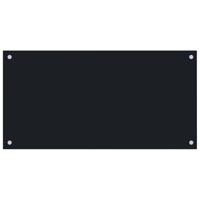 VidaXL Spatschermen keuken 2 st 80x40 cm gehard glas zwart - thumbnail