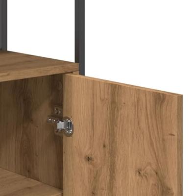 Dressoir 70x30x80 cm bewerkt hout artisanaal eikenkleur