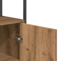 Dressoir 70x30x80 cm bewerkt hout artisanaal eikenkleur - thumbnail