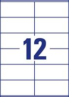 Avery Witte gerecycleerde universele etiketten ft 105 x 48 mm (b x h), 1.200 stuks, 12 per blad - thumbnail