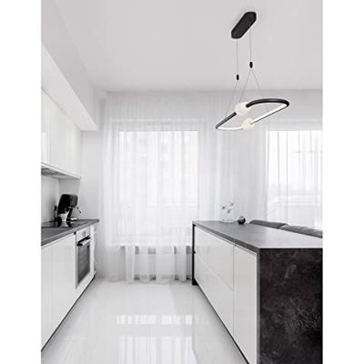 Lyora HanglampCelia zwart met wit ovaal - 9820603