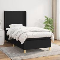 Boxspring met matras stof zwart 100x200 cm - thumbnail