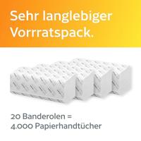 Handdoek Satino PT3 Smart v-vouw 2-laags 240x230mm 20x200 vel wit 276490 - thumbnail