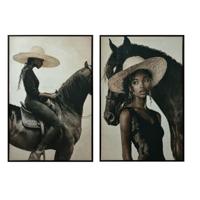 Schilderij Home ESPRIT Fluweel polyestyreen 83 x 4 x 123 cm - thumbnail