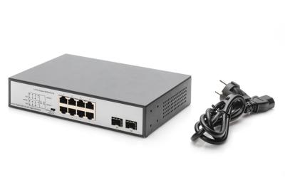 Digitus DN-95140 netwerk-switch Unmanaged Gigabit Ethernet (10/100/1000) Power over Ethernet (PoE) Zwart, Zilver
