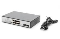 Digitus DN-95140 netwerk-switch Unmanaged Gigabit Ethernet (10/100/1000) Power over Ethernet (PoE) Zwart, Zilver - thumbnail