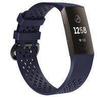 Fitbit Charge 3 & 4 sport bandje - Maat: Large - Donkerblauw - thumbnail