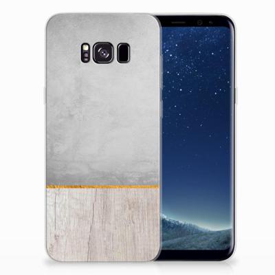 Samsung Galaxy S8 Plus | Bumper Hoesje | Wood Concrete Samsung Galaxy S8 Plus | Bumper Hoesje | Wood Concrete