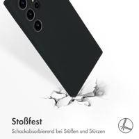 Accezz Liquid Silicone Backcover Samsung Galaxy S24 Ultra Telefoonhoesje Zwart - thumbnail