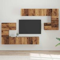 Tv-meubelset 8 pcs Oud hout Medium 30.5 x 30 x 30 cm - thumbnail