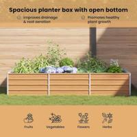 Verhoogde plantenbak Licht Bruin 240 x 80 x 45 cm - thumbnail