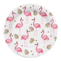 Flamingo Partybordjes 23cm (10st) - thumbnail