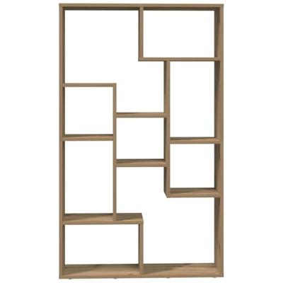 Boekenkast 72x20x120 cm bewerkt hout artisanaal eikenkleurig Boekenkast 72x20x120 cm bewerkt hout artisanaal eikenkleurig