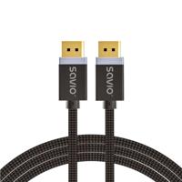 DisplayPort kabel 1 m Zwart SAVIO CL-165 - thumbnail