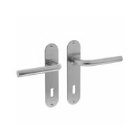 Intersteel Deurkruk Recht slank op schild sleutelgat 72mm - RVS - thumbnail