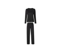 esmara Dames fleece pyjama (Zwart, M (40/42)) - thumbnail