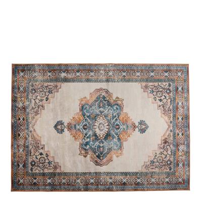 Dutchbone Vloerkleed 'Mahal' 200 x 300cm, kleur Blue/Brick Dutchbone Vloerkleed 'Mahal' 200 x 300cm, kleur Blue/Brick