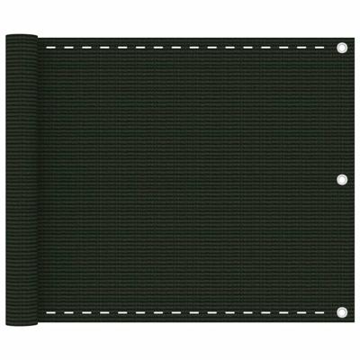 Balkonscherm 75x500 cm HDPE donkergroen Balkonscherm 75x500 cm HDPE donkergroen