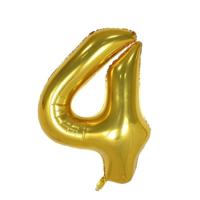 2 stuks 40 inch aluminium folie nummer ballonnen verjaardag bruiloft verlovingsfeest decor Kids bal Supplies (4-goud) - thumbnail