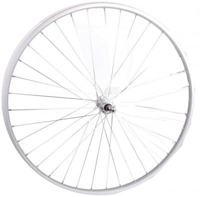 Sunrace Voorwiel 28 sp. alu trek basic zilver uitval naaf