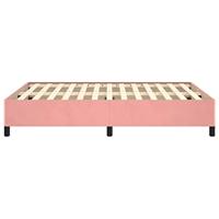 Bedframe fluweel roze 140x200 cm - thumbnail