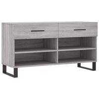 VidaXL Schoenenbank 102x35x55 cm bewerkt hout grijs sonoma eikenkleur - thumbnail