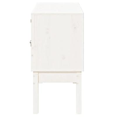 Dressoir 110x40x78 cm massief grenenhout wit - thumbnail