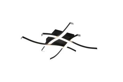 Trio Led plafondlampRoute 4-lichts zwart 4000K - R62474432