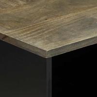 Salontafel 80x50x40 cm massief mangohout lichtgrijs - thumbnail
