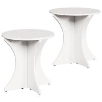 Salontafel 2 pcs Wit 46 x 46 x 47 cm Massief grenenhout - thumbnail