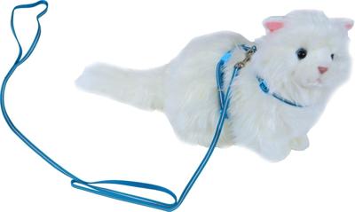 Kittentuig nylon met lijn neon blauw reflecterend Kitten-en-kattenhalsbanden Gebr. de Boon - Gebr de boon