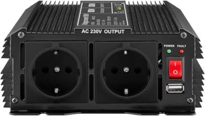 Goobay SPW IT Omvormer 1500 W 12 V/DC - 230 V/AC, 5 V/DC Goobay SPW IT Omvormer 1500 W 12 V/DC - 230 V/AC, 5 V/DC