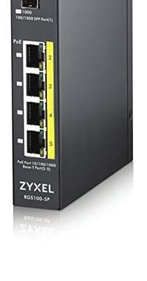 ZyXEL RGS100-5P Unmanaged L2 Gigabit Ethernet (10/100/1000) Power over Ethernet (PoE) Zwart ZyXEL RGS100-5P Unmanaged L2 Gigabit Ethernet (10/100/1000) Power over Ethernet (PoE) Zwart