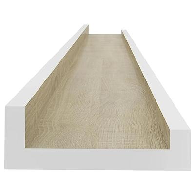 VidaXL Wandschappen 2 st 80x9x3 cm wit en sonoma eikenkleurig