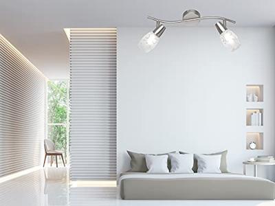 Trio PlafondlampColmar 2-lichts nikkel mat - R80022007