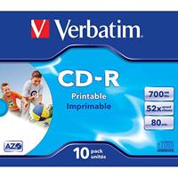 Verbatim 43325 CD-R 80 disc 700 MB 10 stuk(s) Jewelcase Bedrukbaar - thumbnail