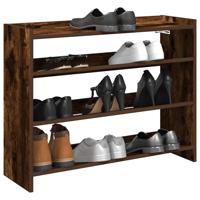 VidaXL Schoenenrek 80x25x62 cm bewerkt hout gerookt eikenkleurig - thumbnail