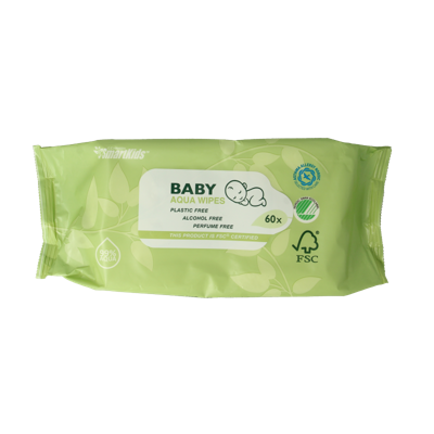 Smartkids baby aqua wipes 60 Stuks Smartkids baby aqua wipes 60 Stuks